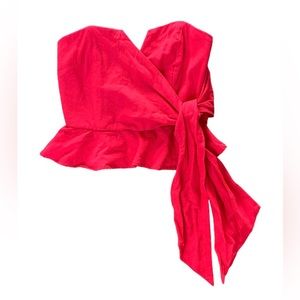 FREE SHIPPING Knot Strapless Bow Tie Bustier Tube Top in pink